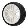 2PCS RC Racing Tire Plastic Wheel Hub and Rubber Tire for ZD Racing 1/16 16426 S16 EX16 Black and White