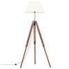 VidaXL Lampadaire à Trépied Marron Lampe sur Pied Lampe à Piédestal Salon Salle de Séjour Maison Intérieur Miel et Blanc 141 288077