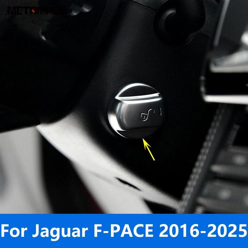 Car Engine Start Stop Switch Button Ring Ignition Key Cover Trim For Jaguar F-Pace 2016-2024 2025 Matte Interior Accessories