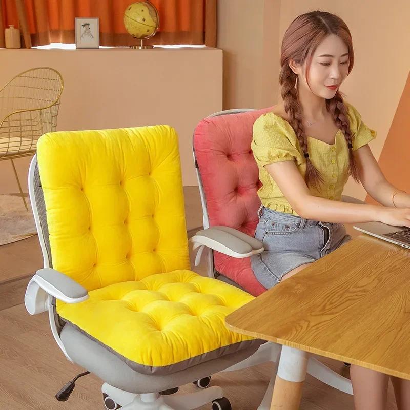 Thicken One-piece Cushion Office Sedentary Butt Mat Student Seat Back Cushions Waist Support Chair Backrest Mat Home Decoration