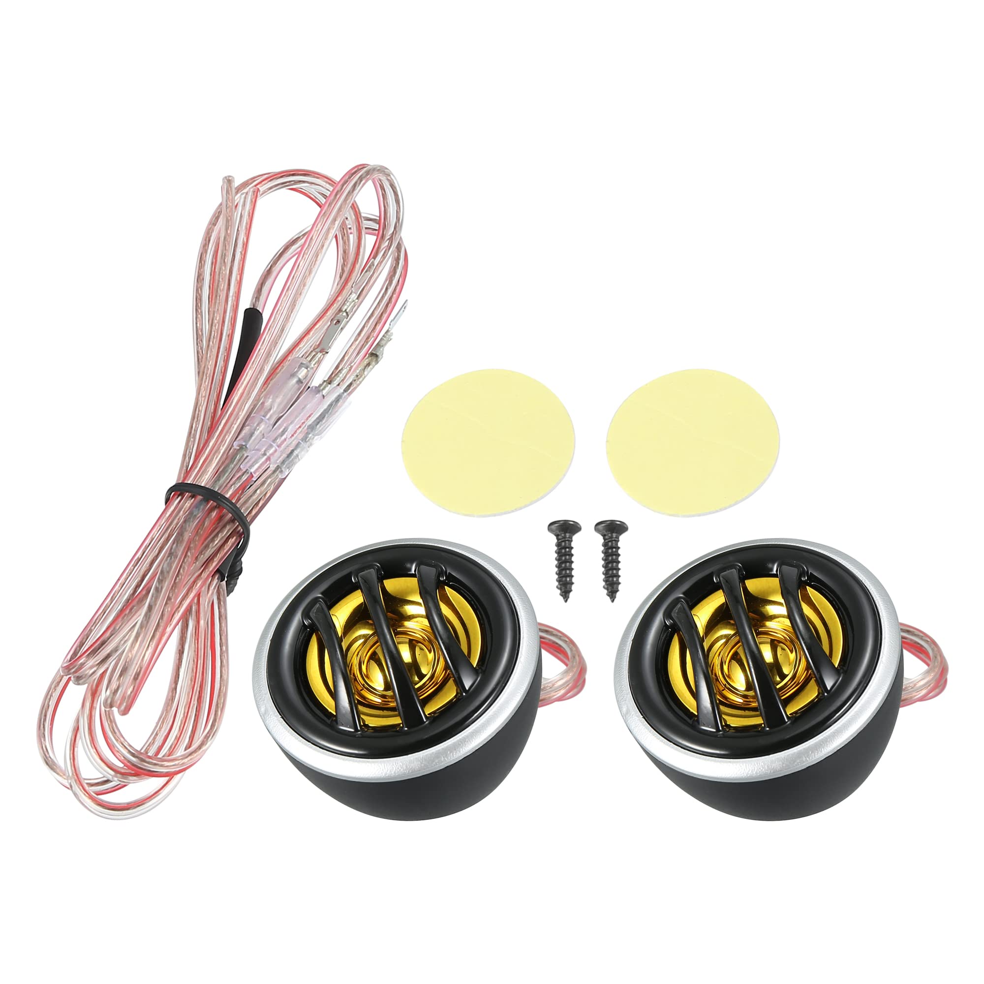 

ACROPIX Car Speaker Tweeter High Frequency Stereo Tweeter Audio Speaker for Car Truck Plastic Gold Tone 2pcs