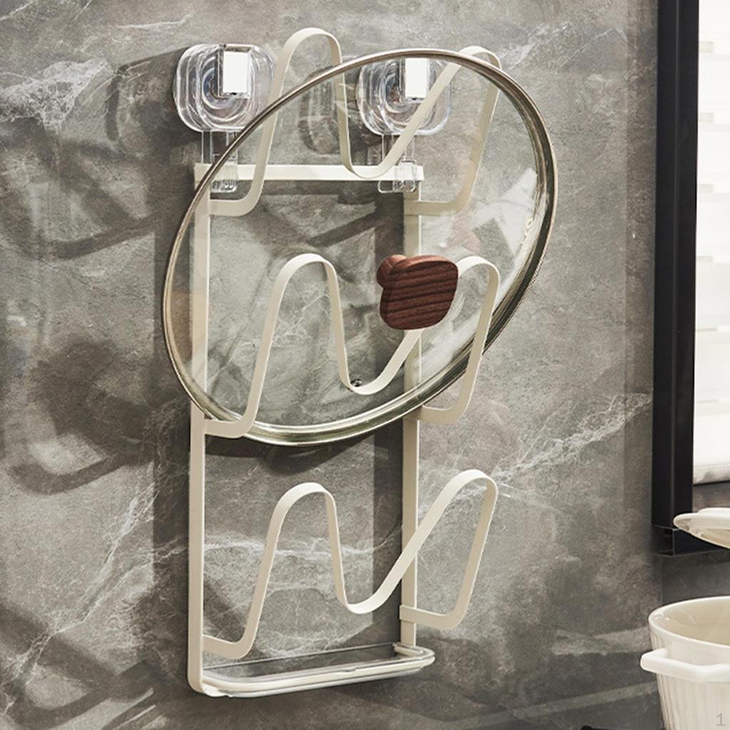 Pot Lid Organizer Cabinet Cutting Board Holder Rack Versatile Simple Wall Mount Pan for