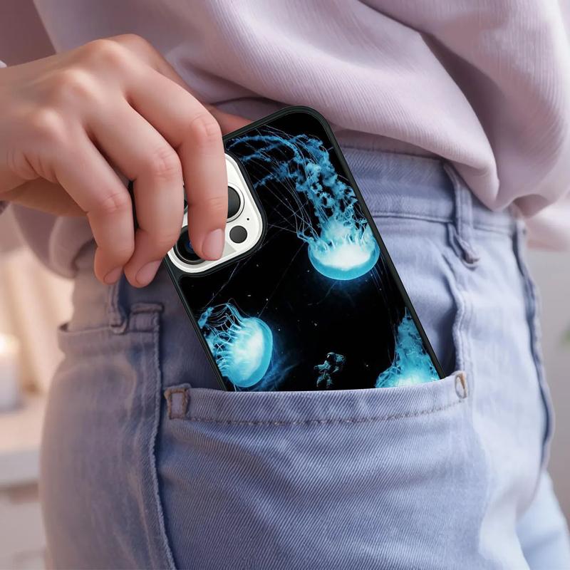 Jellyfish Phone Case For iPhone 17 Air 15 16e 14 13 Pro Max Coque 12 11 Pro Max PLUS cover
