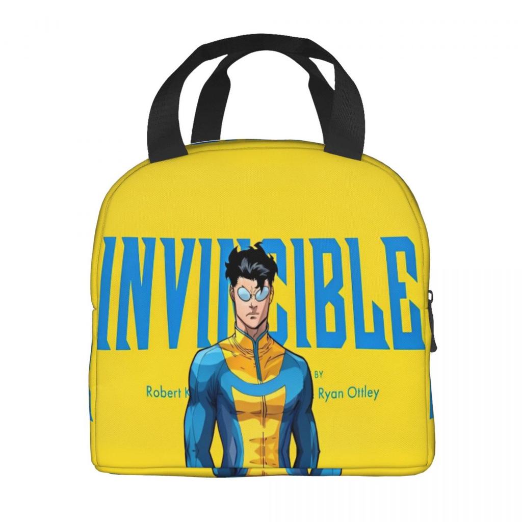 Invincible Hero Anime Cartoon Logo Product Insulated Lunch Bags For School Food Storage Bag Portable Thermal Cooler Lunch Boxes
