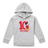 Disney Childrens/Kids Mickey Mouse Heather 10th Birthday Hoodie