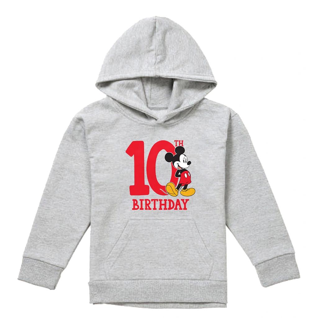 Disney Childrens/Kids Mickey Mouse Heather 10th Birthday Hoodie