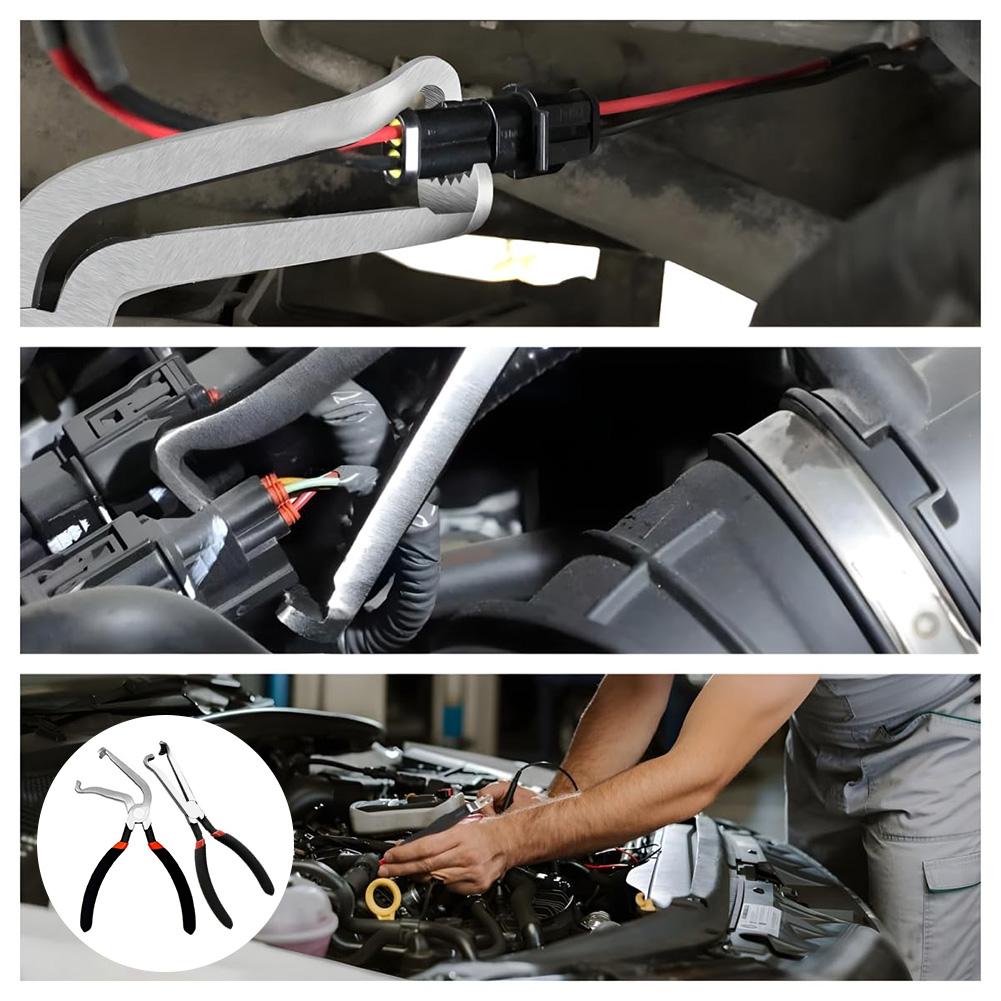 2pieces Electrical Disconnect Pliers Automotive Hose Disconnect Tools Angled Wire Plug Removal Tool for Car Electrical Wiring