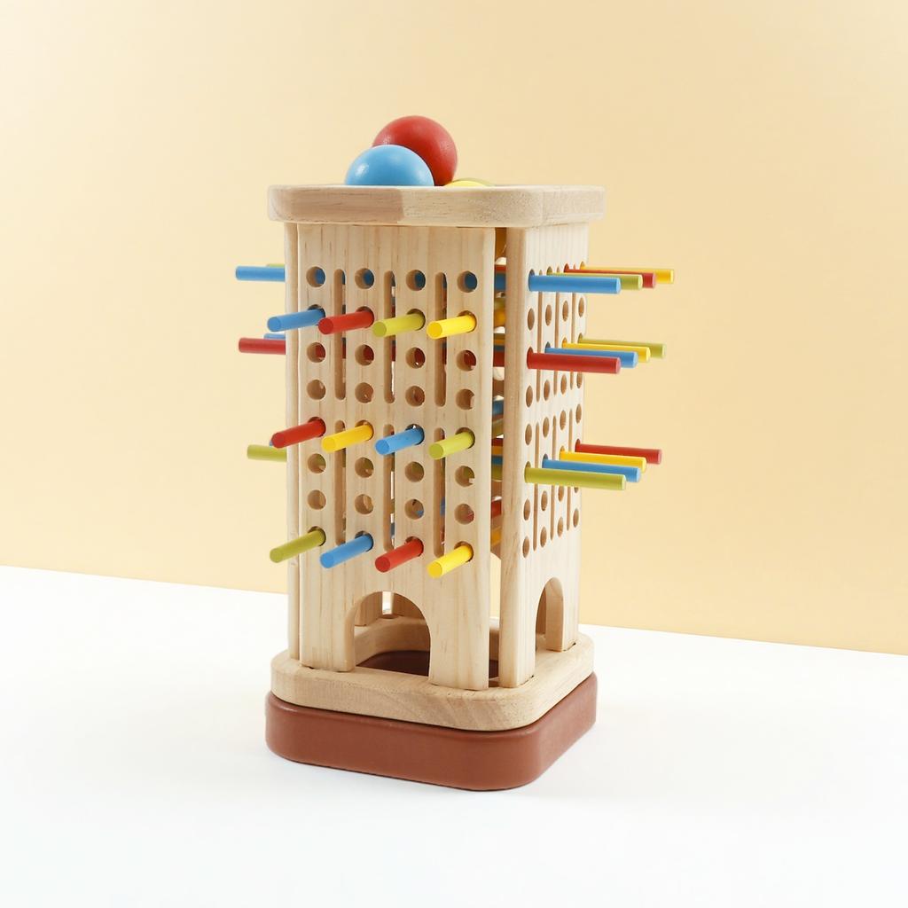 3in1 Interactive Montessori Board Game Colorful Wood Stick Dice Game Educational Fine Motor Skill Toy for Children Boy and Girls