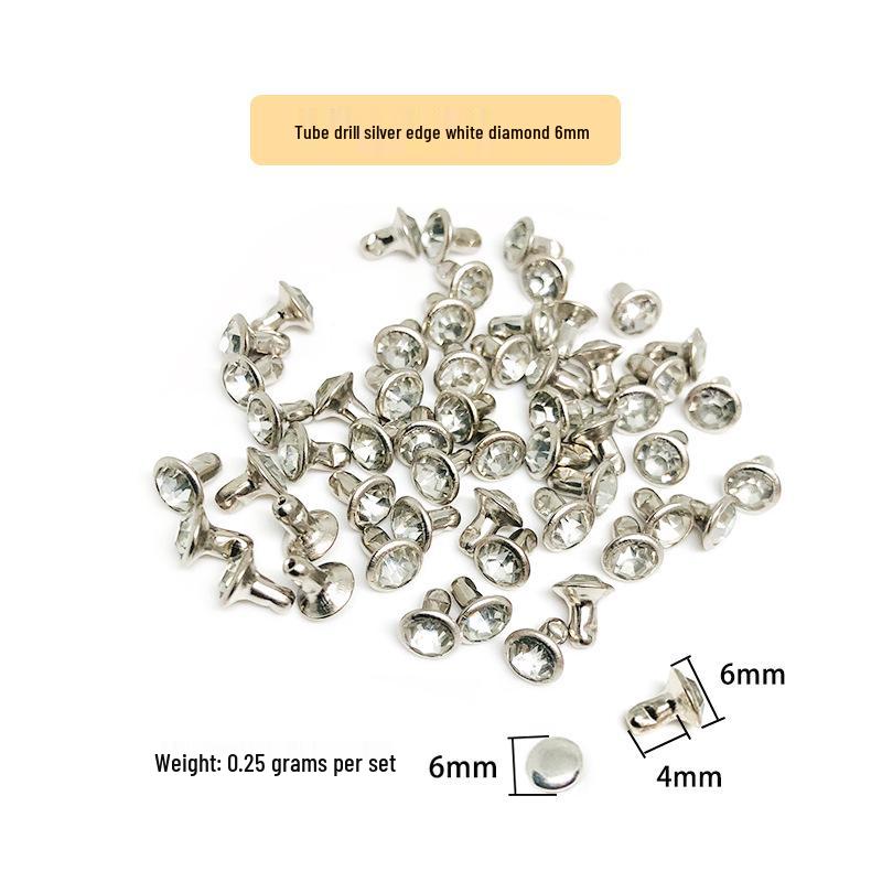 Spot Sale: Multi-Faceted Rivet with Rhinestones for Clothing, Bags, and Accessories - Pointed Bottom Glass Crystal Decor