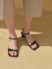 Blanc Toe Sandals B20S18-Black