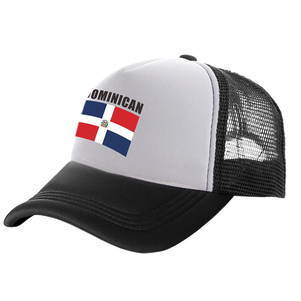Dominican Republic Flag Trucker Caps Unisex Funny Dominican Hat Baseball Cap Cool Summer Unisex Mesh Net Caps