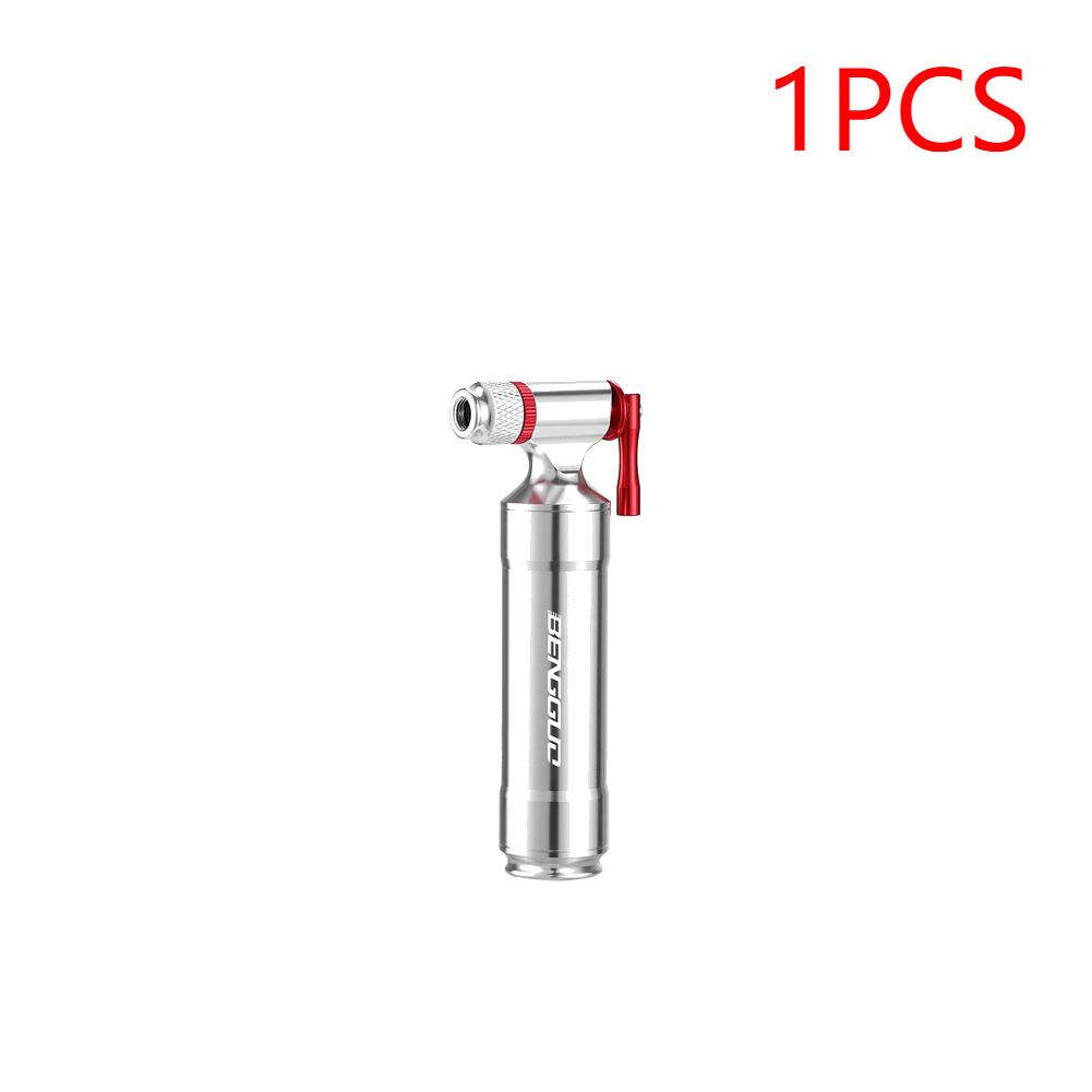 1/2PCS CO2 Bicycle Pump Schrader & Presta Valve Mini Bicycle Pump Aluminum Alloy Portable Tire Inflator for MTB Road Bike
