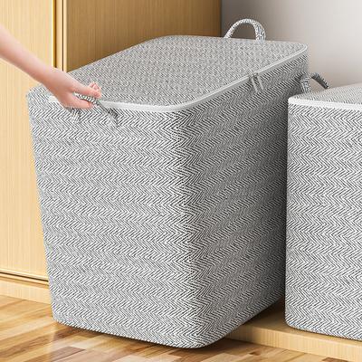 Non-Woven Zipper Storage Bag Portable Clothes Storage Bins Foldable Closet Organizer Containers Wardrobe Sorting Storage Box