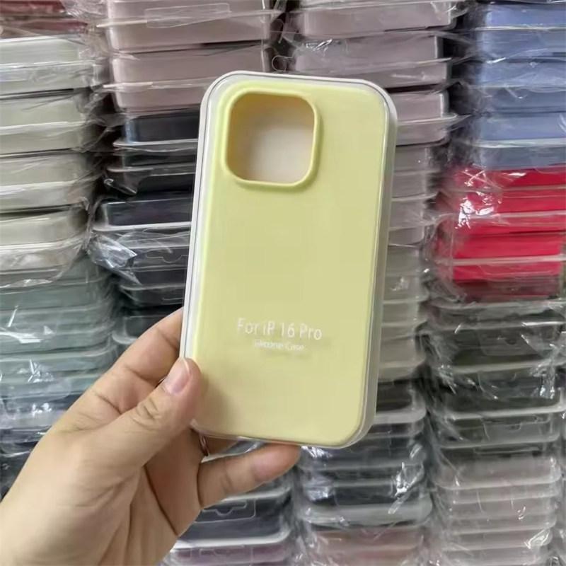 Liquid Silicone Case For Apple iPhone17 Air 15 16E 14 13 12 11 Pro Max Plus Mini XS XR 7/8 SE Phone Official Style Protective Cover