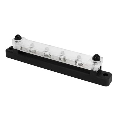 6 Post Power Distribution Terminal Block with Dust Cover M6 Studs 12V To 48V 150A for Cars Boats RVs
