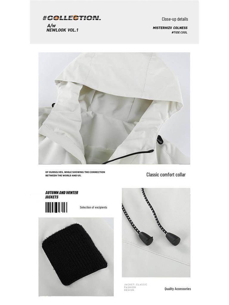 2024 Men's Spring Waterproof Windbreaker with Functional Pockets - New Style