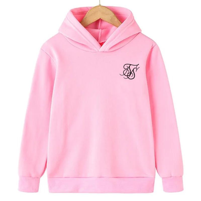Children's hooded sweatshirts, fleece pullovers for spring and autumn, fashionable hooded tops for boys and girls, sportswear