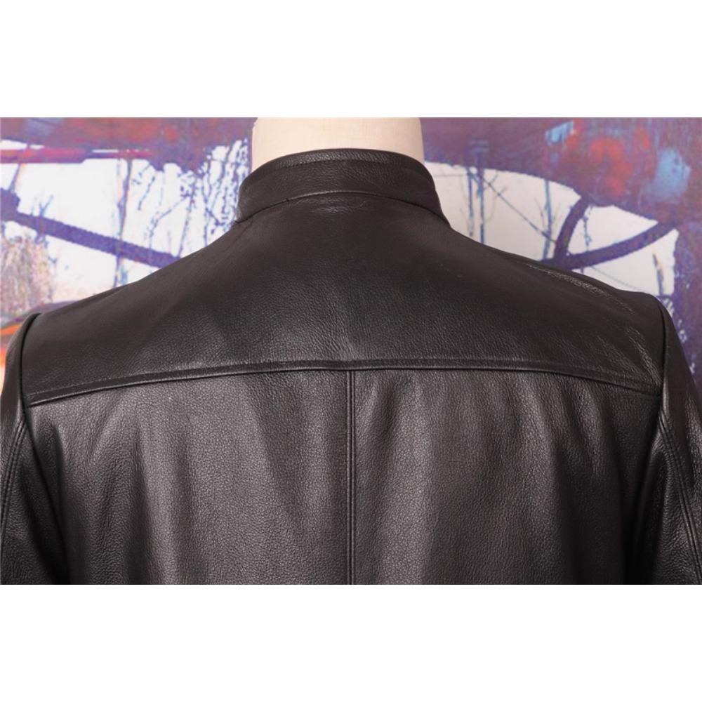 Chinese Size Men Leather Jacket Genuine Cowhide Spring