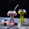 Cute Mushroom Cocktail Glass 260Ml Cup For Drinks Beer Creative Clear Wine Glass
