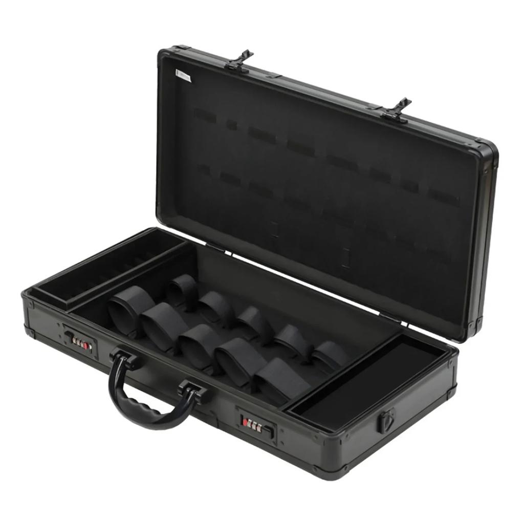 Hairdressing Tool Kit Barber Travel Organizer Tool Box Salon Clipper Trimmer Holder Organizer Box with Shoulder Strap & Lock