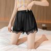 Women's Summer Lace Satin Anti-Exposure Pants - Loose, No Curling, Three-Quarter Length.