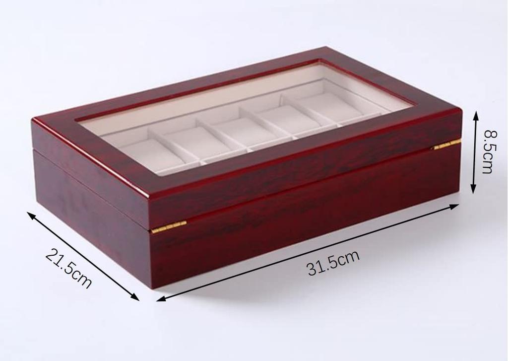 Ansimple Wooden Watch Storage Display Watch Collection Accessory Storage 12 Case, Box, Case, (Holds Watches)