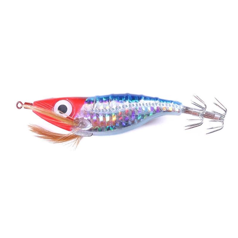 10Pcs Luminous Squid Jigs Lures Fishing Hard Fishing Lures Glow Squid Jig Hooks