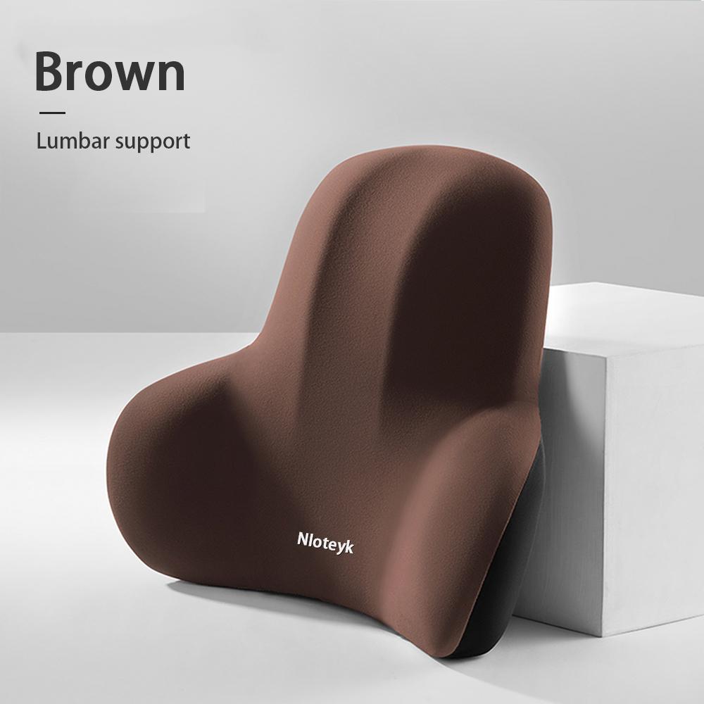 Car Headrest Pillow Lumbar Support Memory Foam Neck Pillow Waist Support Removable Washable Backrest Universal Vehicle Cushion