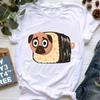 Fashion Funny Sushi Japan T Shirt Women Aesthetic Cute Cool Vintage T-Shirt Streetwear Harajuku Camisetas Anime Tshirt Female
