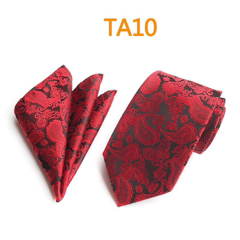 Polyester Large Waist Men'S Tie Men'S Pocket Towel Two-Piece Set