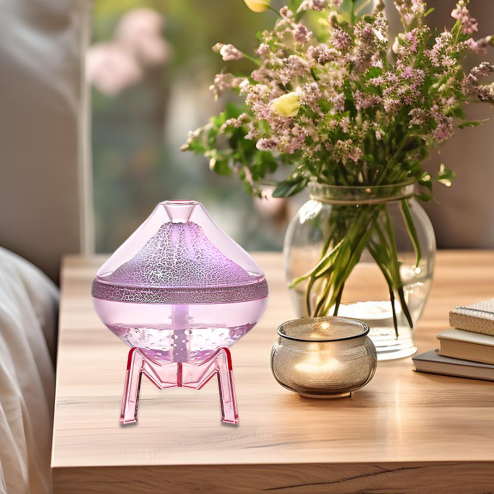 

Air Humidifier Silent 360ml Large Capacity Desktop Humidifier Cool Mist Maker Small Humidifier for SPA Bedroom Living Room Hotel розовый