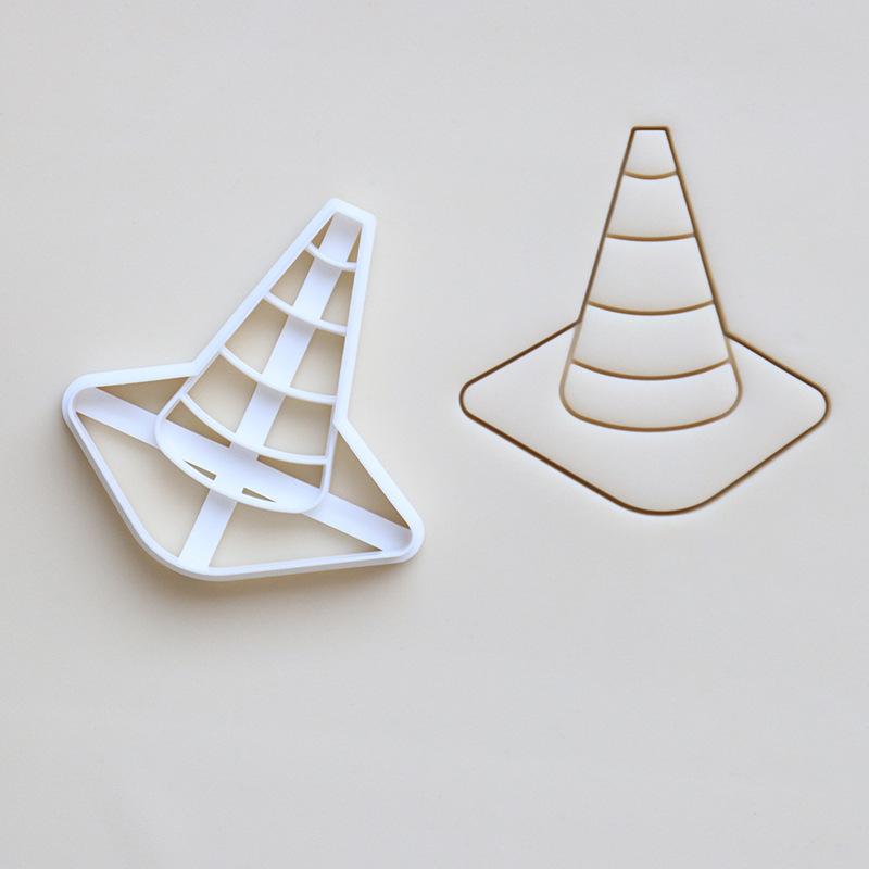 New Creative Cookie Cutter Plastic Excavator Dump Truck Design Mold Stamp for Making Children's Party Cookie DIY Baking Supplies