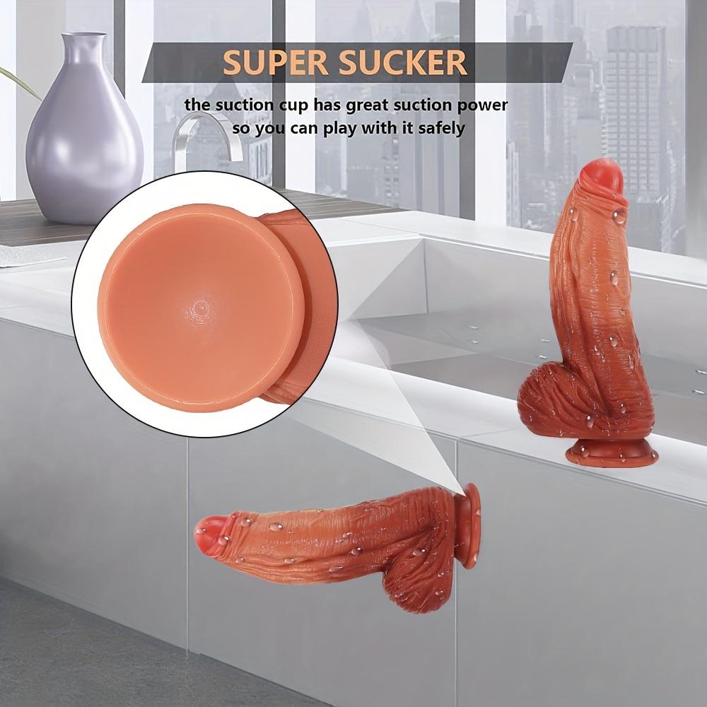 Extra velká silikonová G-bodová hračka v tělové barvě, 9,84 palce s přechodovou barvou, vodotěsná, bez lubrikace, nevyžaduje baterie, ruční a anální sexuální hračka pro páry