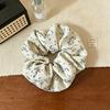 Early Spring 2025 Sea Salt Blue High-End Large Intestine Hair Tie - Brightens Skin, Lazy Style Hair Flower, New Accessory.