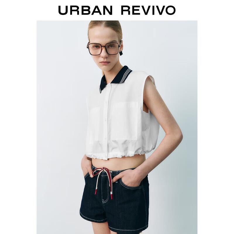 UR Women s Color-block Drawstring Sleeveless Polo Shirt L