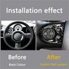 AUTO For MINI Cooper R55 R56 R57 R58 R59 R60 R61 Car Steering Wheel Switch Button Carbon Fiber Trim Cap Multifunction