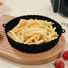 Silicone Basket Pot Tray Air Fryer Baking Tray Circular Air Fryer Liners Food Grade Non Stick Air Fryer Basket Reusable Oven Mat