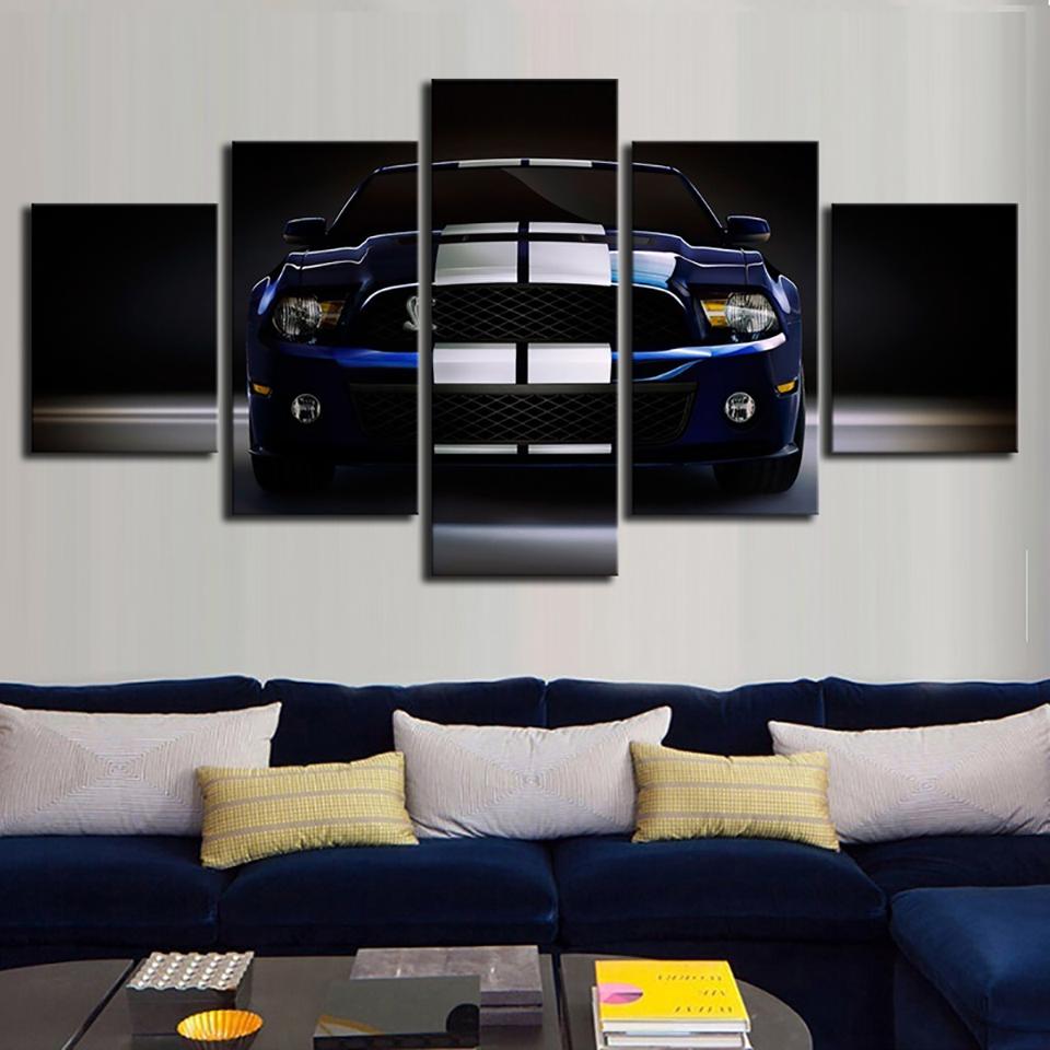 5 Pieces Car Prints Painting Modular Pictures Canvas Wall Art Modern Home Decoration Modern For Bedside Background Posters No Frame
