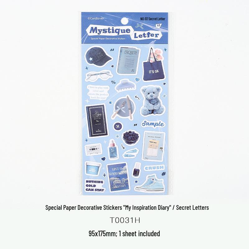 Inspiration Diary Series Letter Stickers: English Decorative Planner Stickers