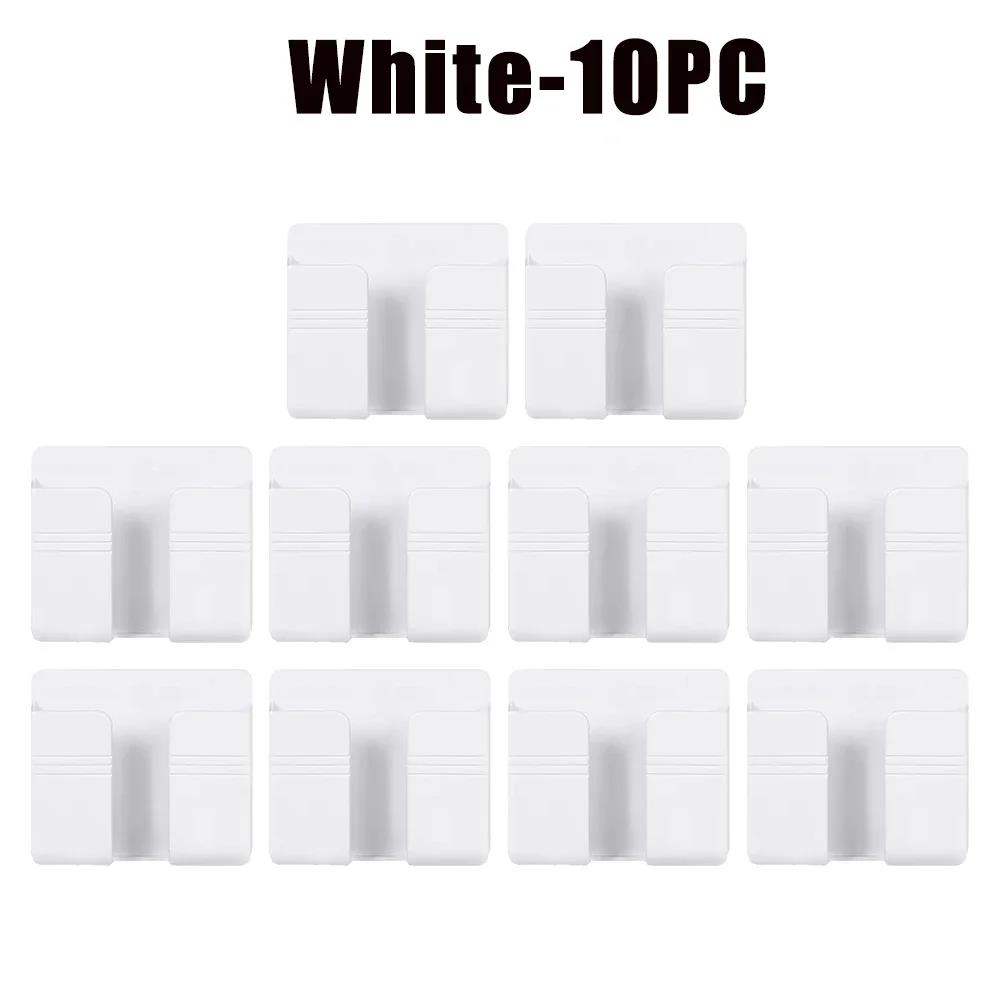 Smartphone Charging Station Wall Mount Multifunction Dock Storage Organizer Box Remote Control Holder Shelf Bracket Space Cup Holders 5