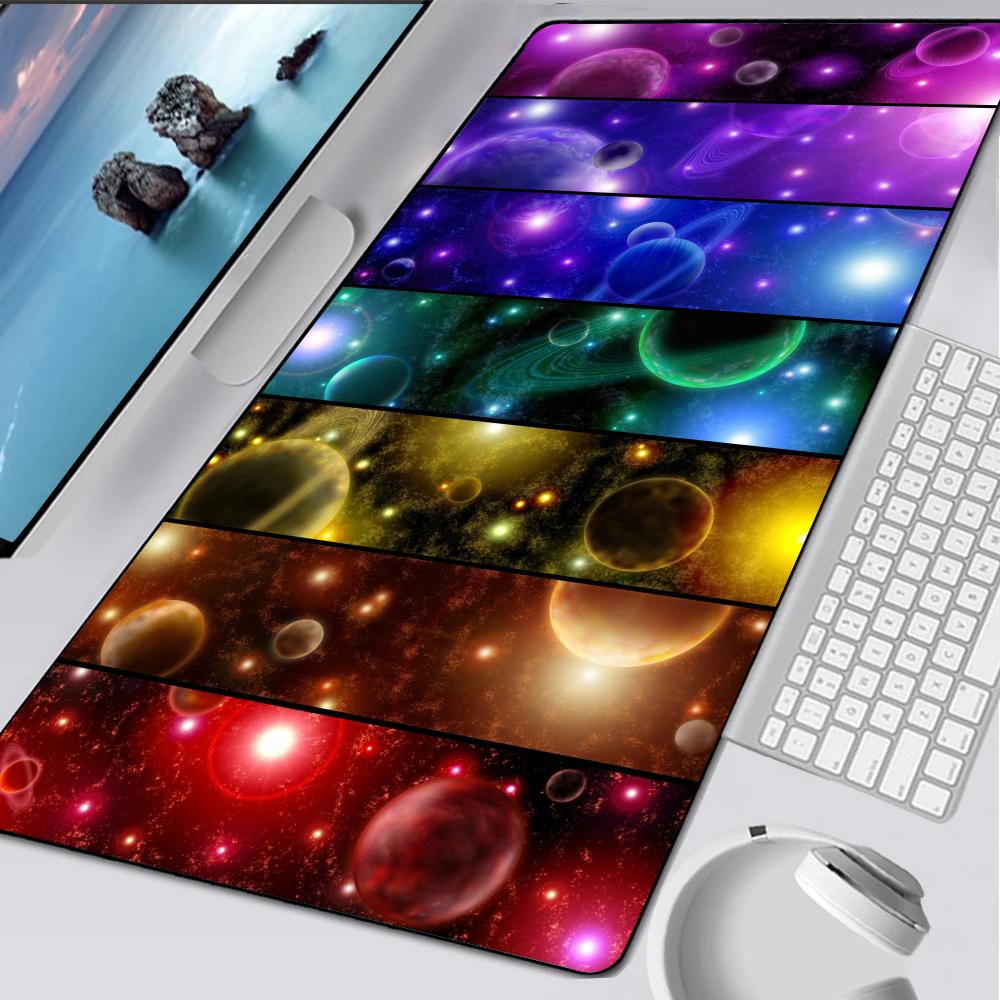 Space Planets Mouse Pad Rubber Mat Laptop Xxl Mousepad Notebook Gamer Computer Table Gaming Accessories