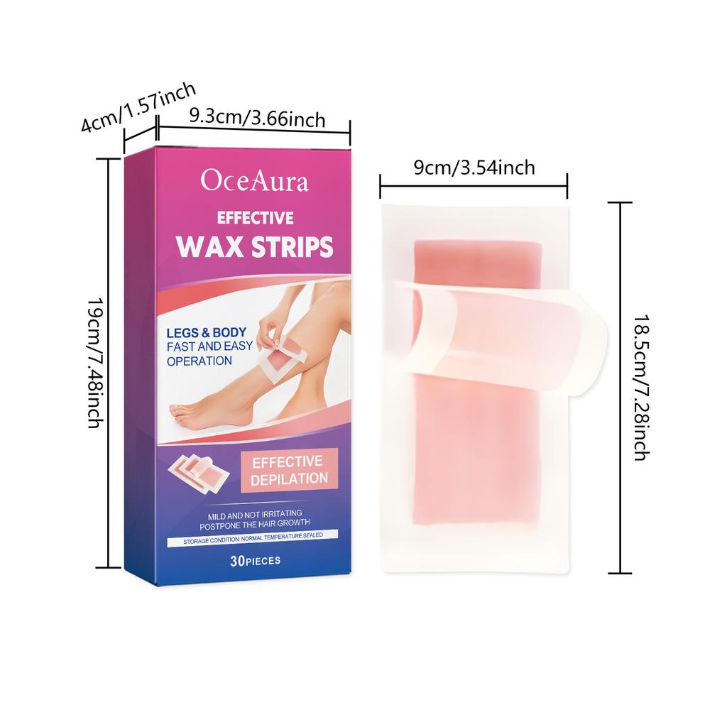 Hair Removal Wax Strip Professional Depilatory Cold Wax Strip Long Lasting Smooth Effective Gentle Body Facial Depilatory