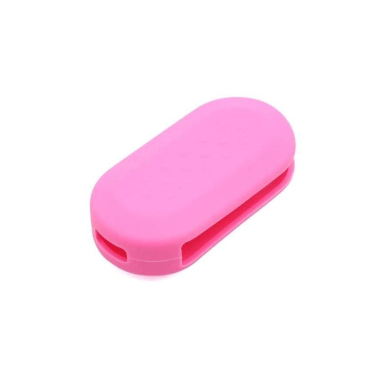 X Autohaux Pink Silicone Three Button Car Remote Key Cover Case Protective for Fiat 500 Viaggio Ottimo Tipo