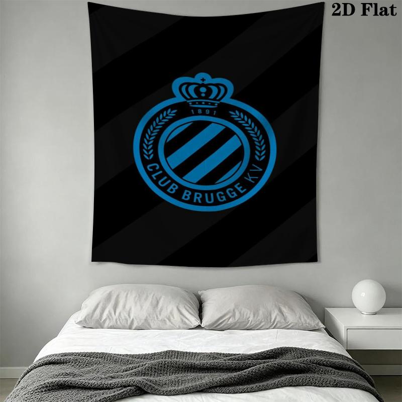 Club Brugge K V Wall Tapestry Aesthetic Wall Hanging Printed Fabric Blanket Decorative Tapestries for Bedroom Living Room Home Decor