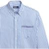 Polo Ralph Lauren SS24 Striped Patch Point Collar Single-Breasted Long Sleeve Shirt Men Shirts Blue MNPOWOV16823440-400