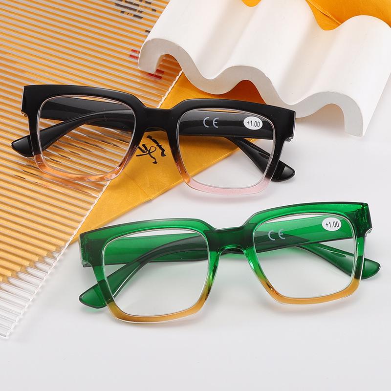 Stylish European & American Thick Frame Anti-Blue Light Reading Glasses: Large, Fashionable & Versatile Lenses