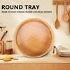 Round Serving Bamboo Wooden Tray For Dinner Trays Tea Bar Breakfast Food Container Handle Storage Tray