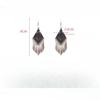 GemChic Women's New Vintage Rhomboid Natural Stone Long Tassel Fringe Earrings Ethnic Fashion Hook Earrings Birthday Christmas Jewelry Gift