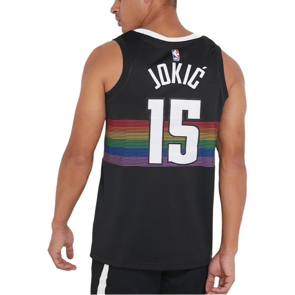 Men's Nike NBA City Limited SW Fan Edition 19-20 Season Denver Nuggets Jokic No. 15 Basketball Jersey/Vest Black AV4634-010