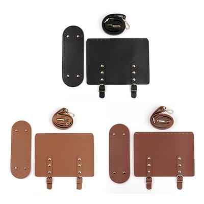 Women Handbag Shoulder Bag Bottom Shaper Pad & Shoulder Strap & Bag Body Set with Holes Leather Tote Bag DIY Accessories
